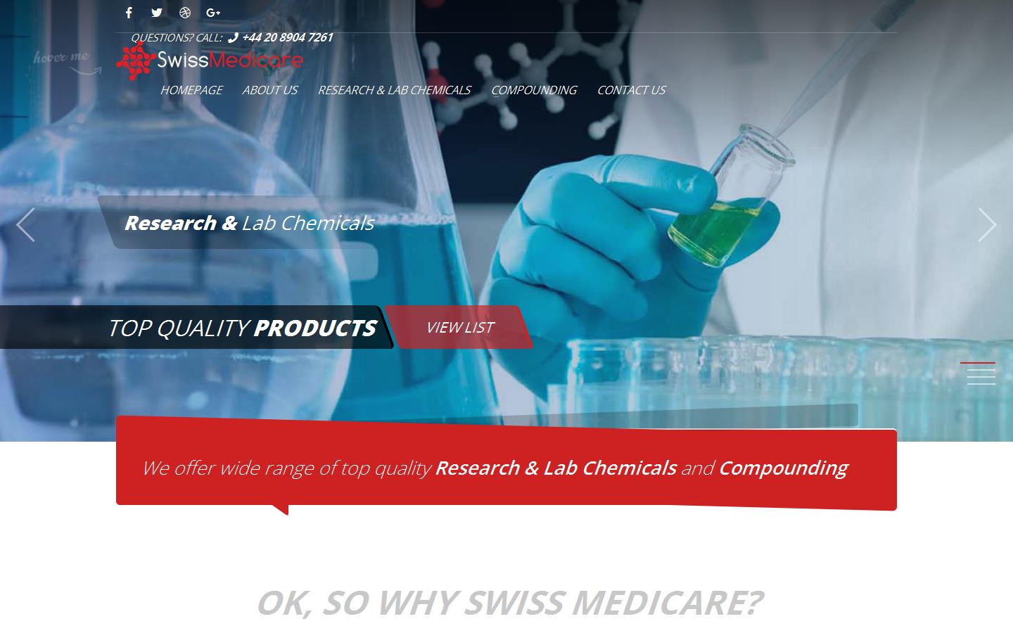 Swiss Medicare Ltd Website