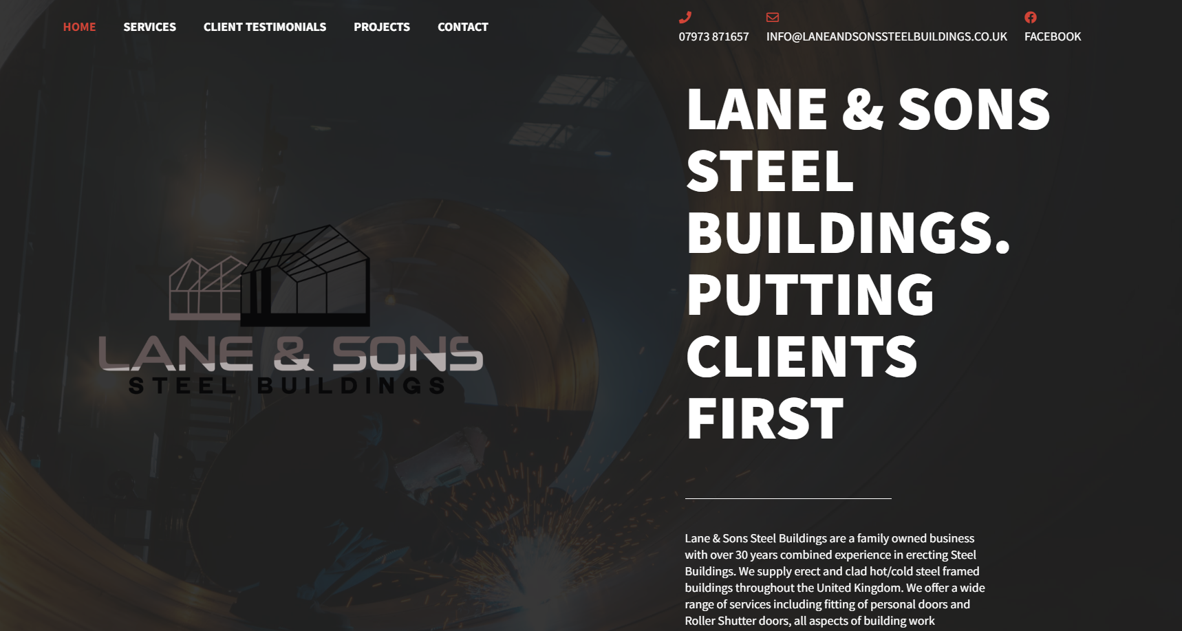 Lane & Sons Steel Buildings Website
