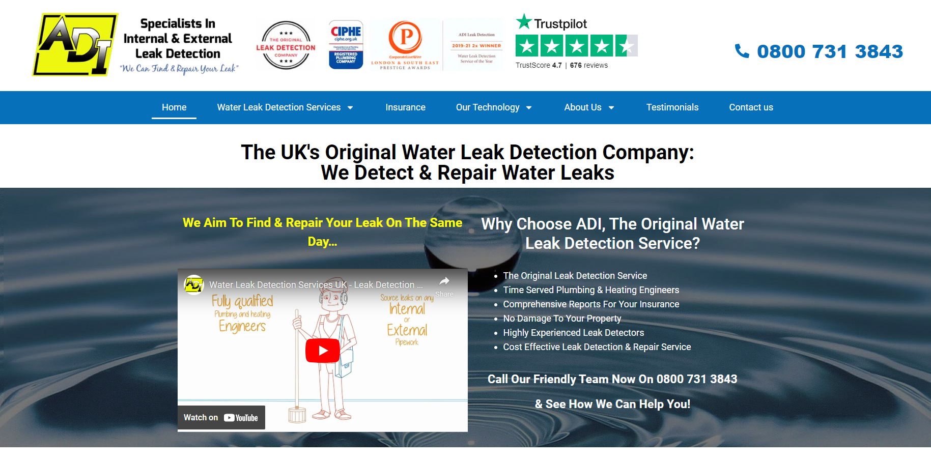 ADI Leak Detection Website