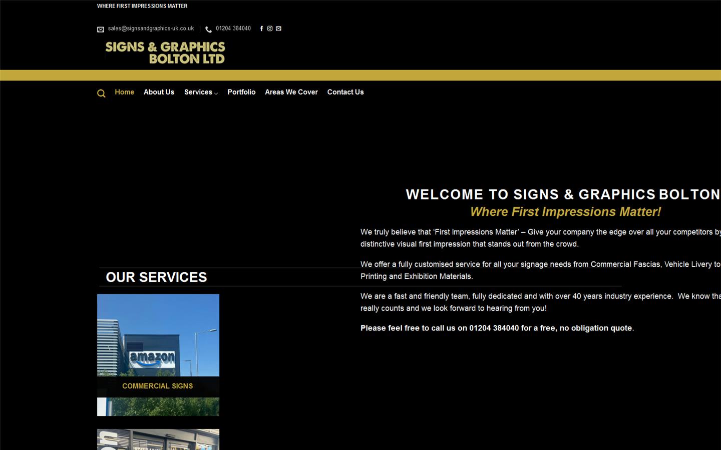 Signs & Graphics Bolton Ltd Website