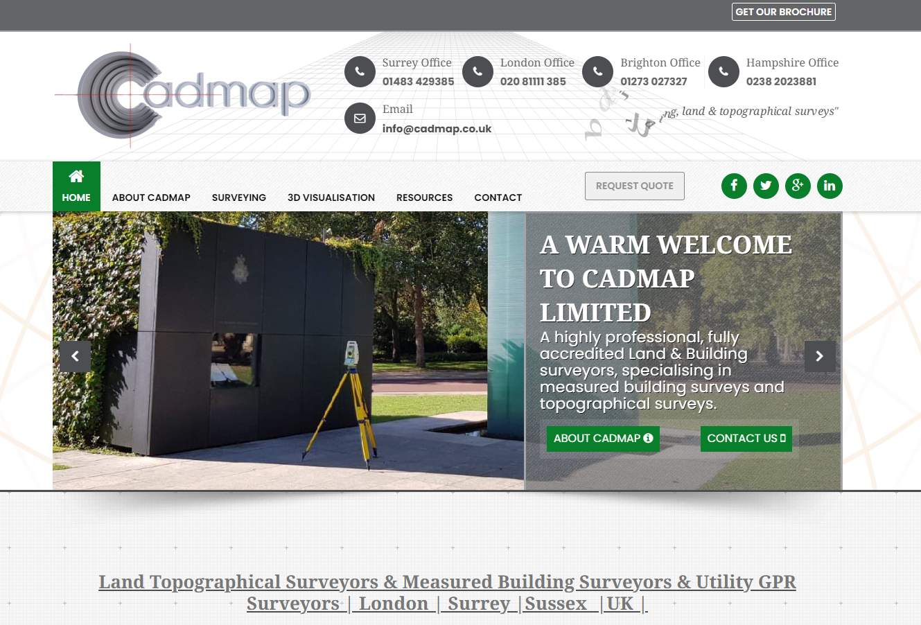 Cadmap Land & Building Surveyors Website