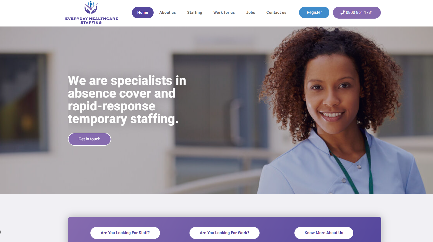 Everyday Healthcare Staffing Website
