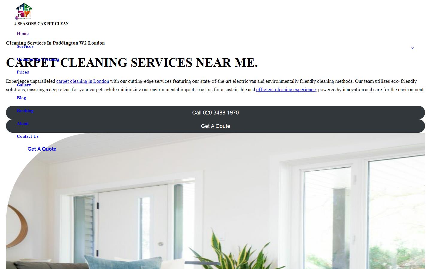 4 Seasons Carpet Clean Website