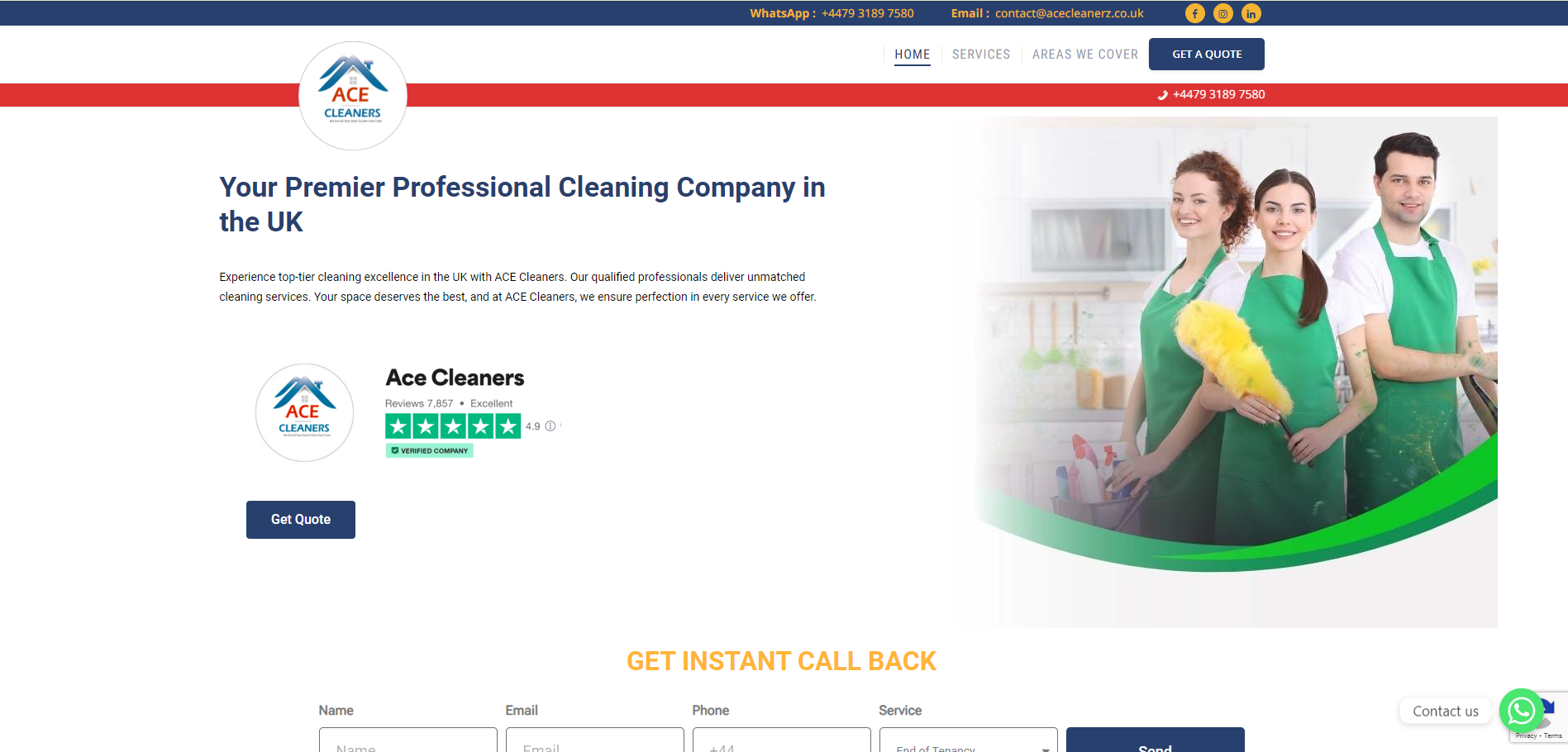 ACE Cleaners Website