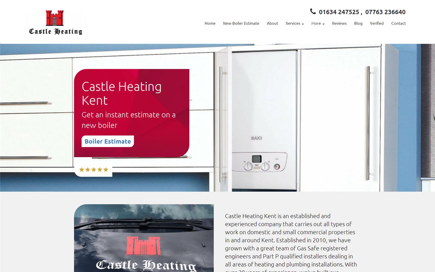 Castle Heating Kent Website
