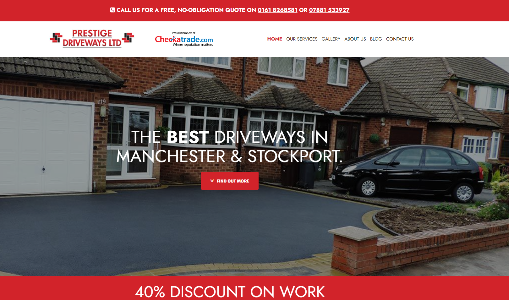 Prestige Driveways Ltd Website
