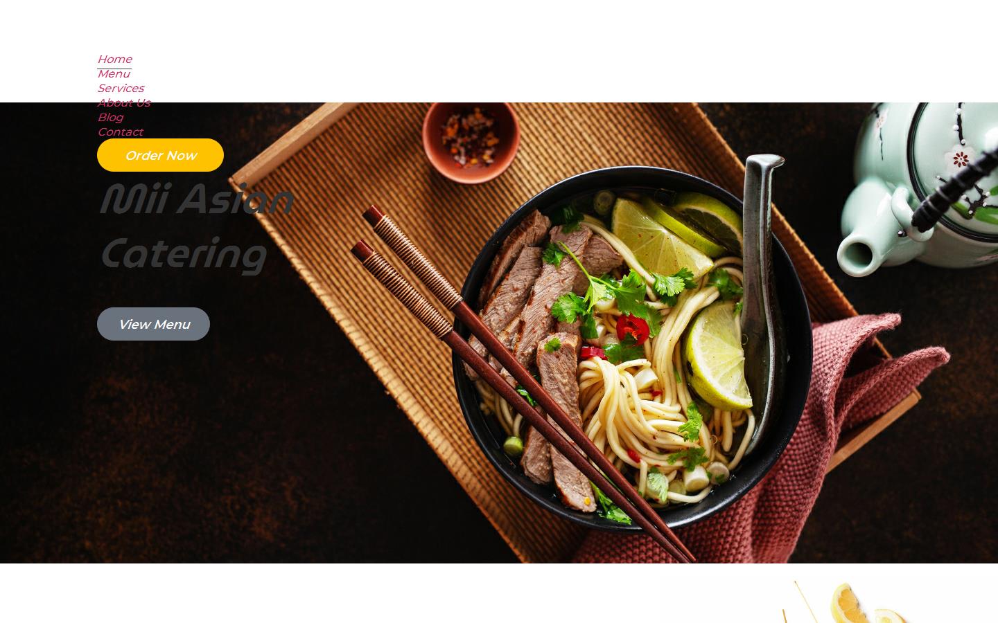 Mii Asian Catering Website