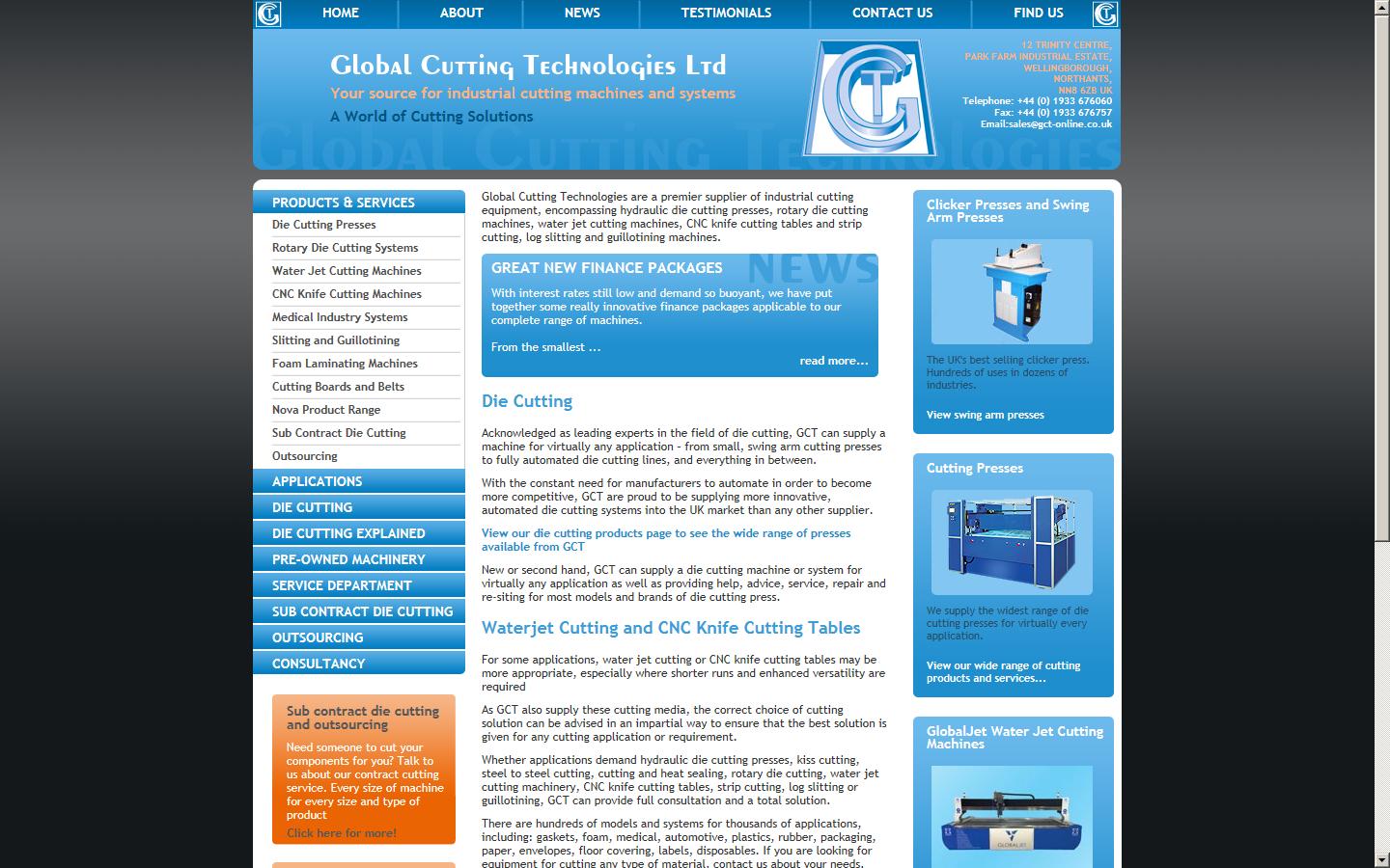 Global Cutting Technologies Ltd Website