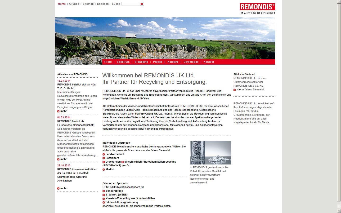 Remondis UK Ltd. Website