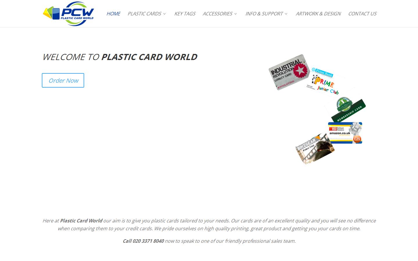 Plastic Card World Website