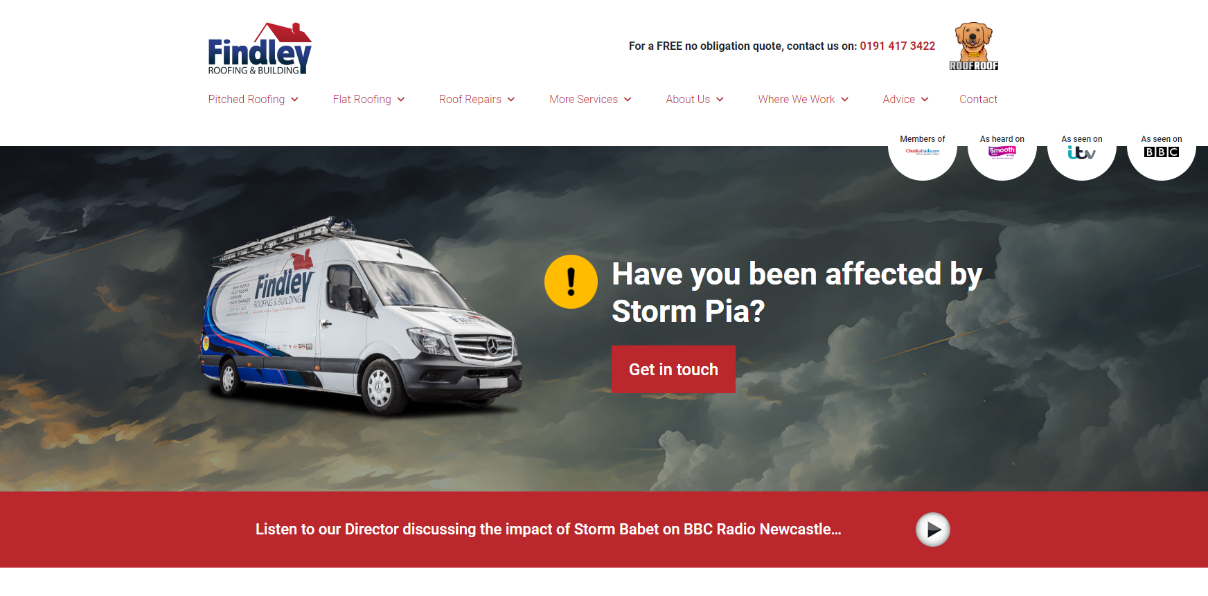 Findley Roofing & Building Website