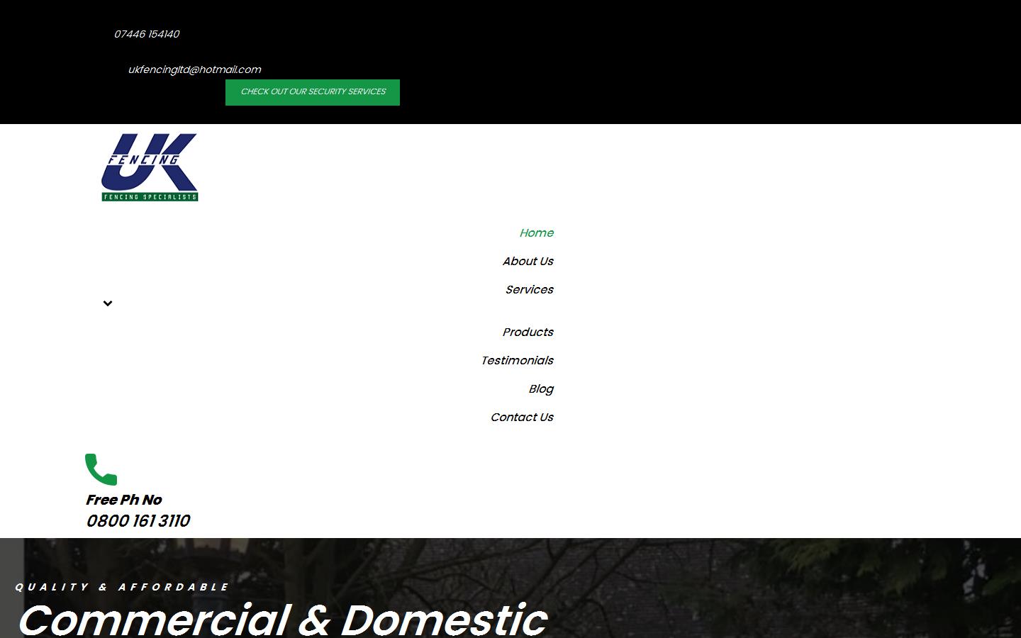 UK Fencing Ltd Website