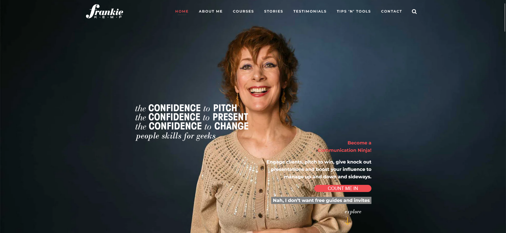 Frankie Kemp Website