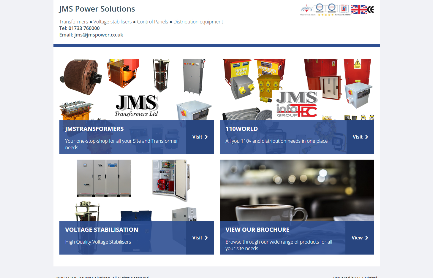 JMS Transformers Ltd Website