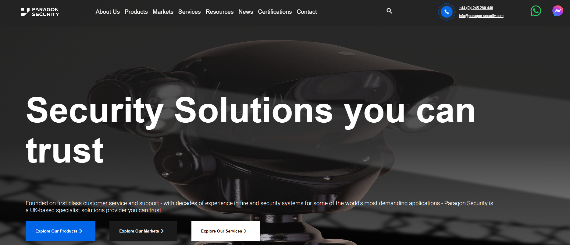 Paragon Security Ltd Website