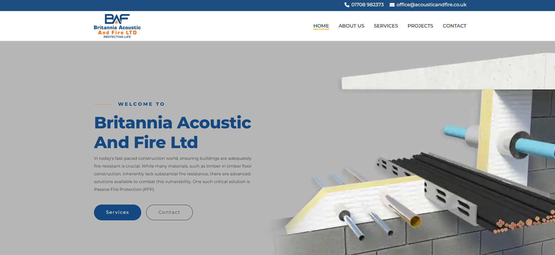 Britannia Acoustic And Fire Limited Website