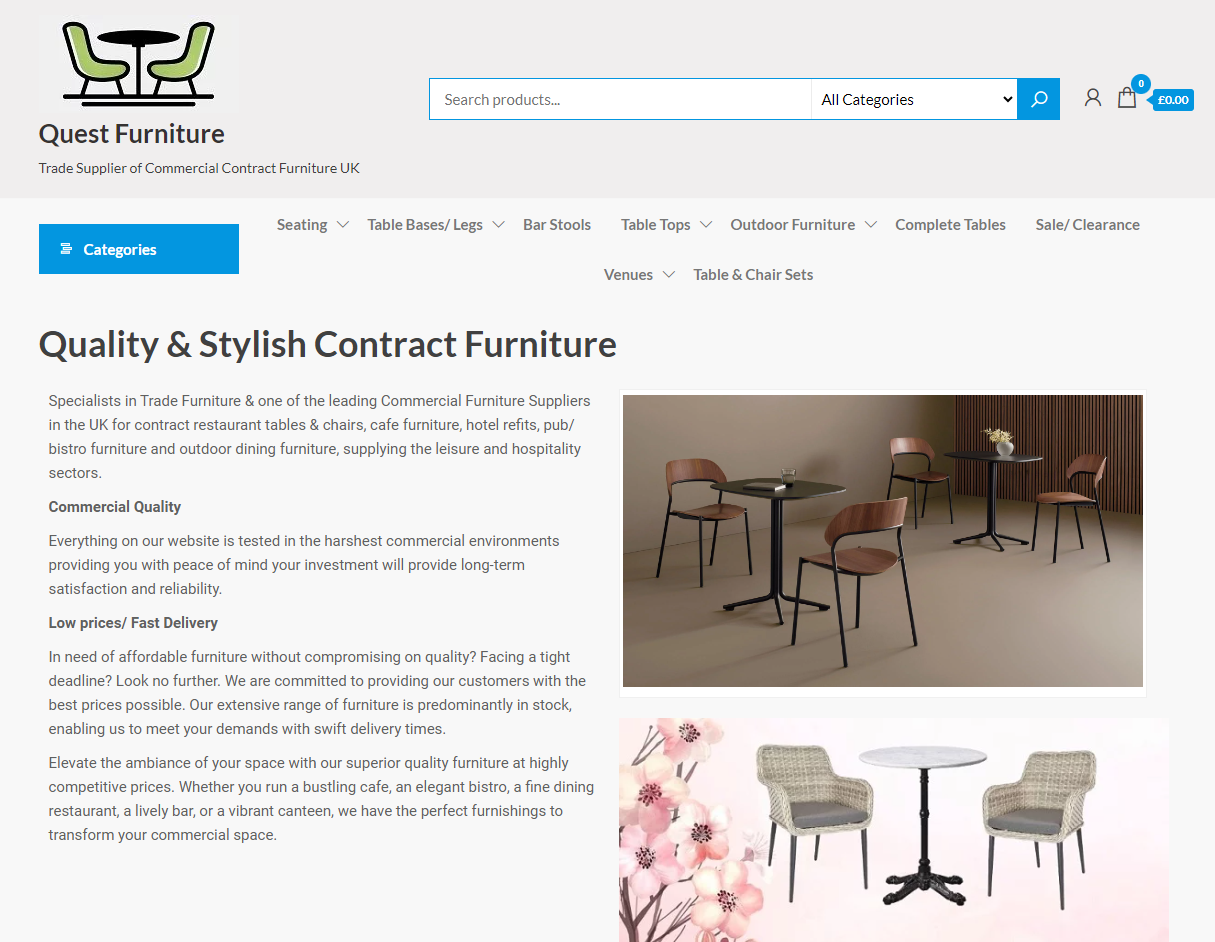 Quest Furniture ltd Website