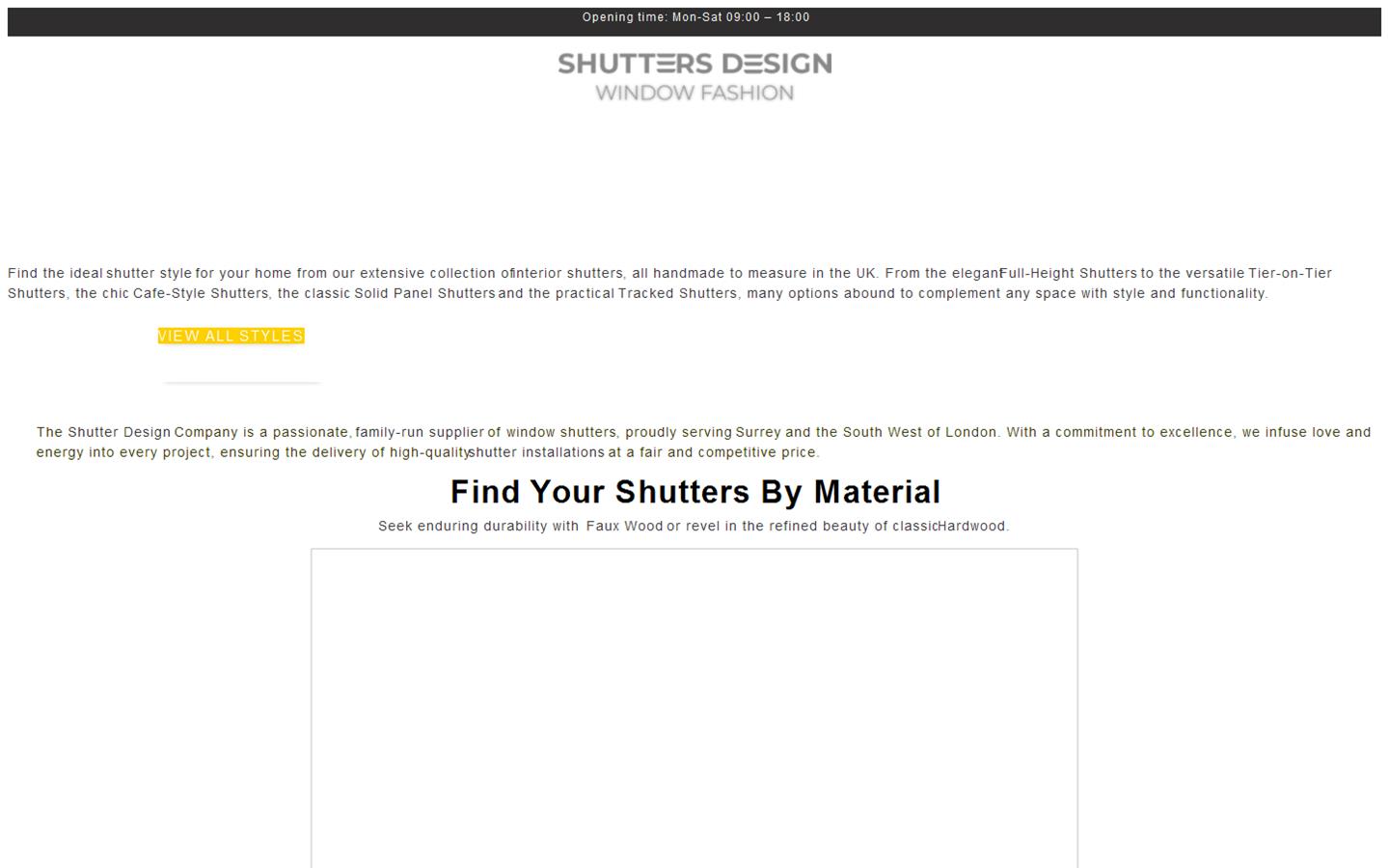 Shutters Design  Website