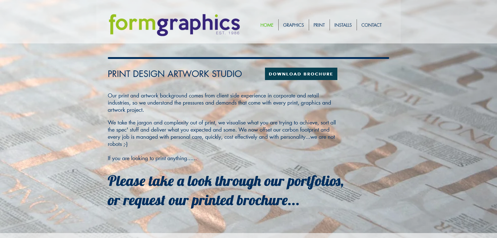 Formgraphics Website