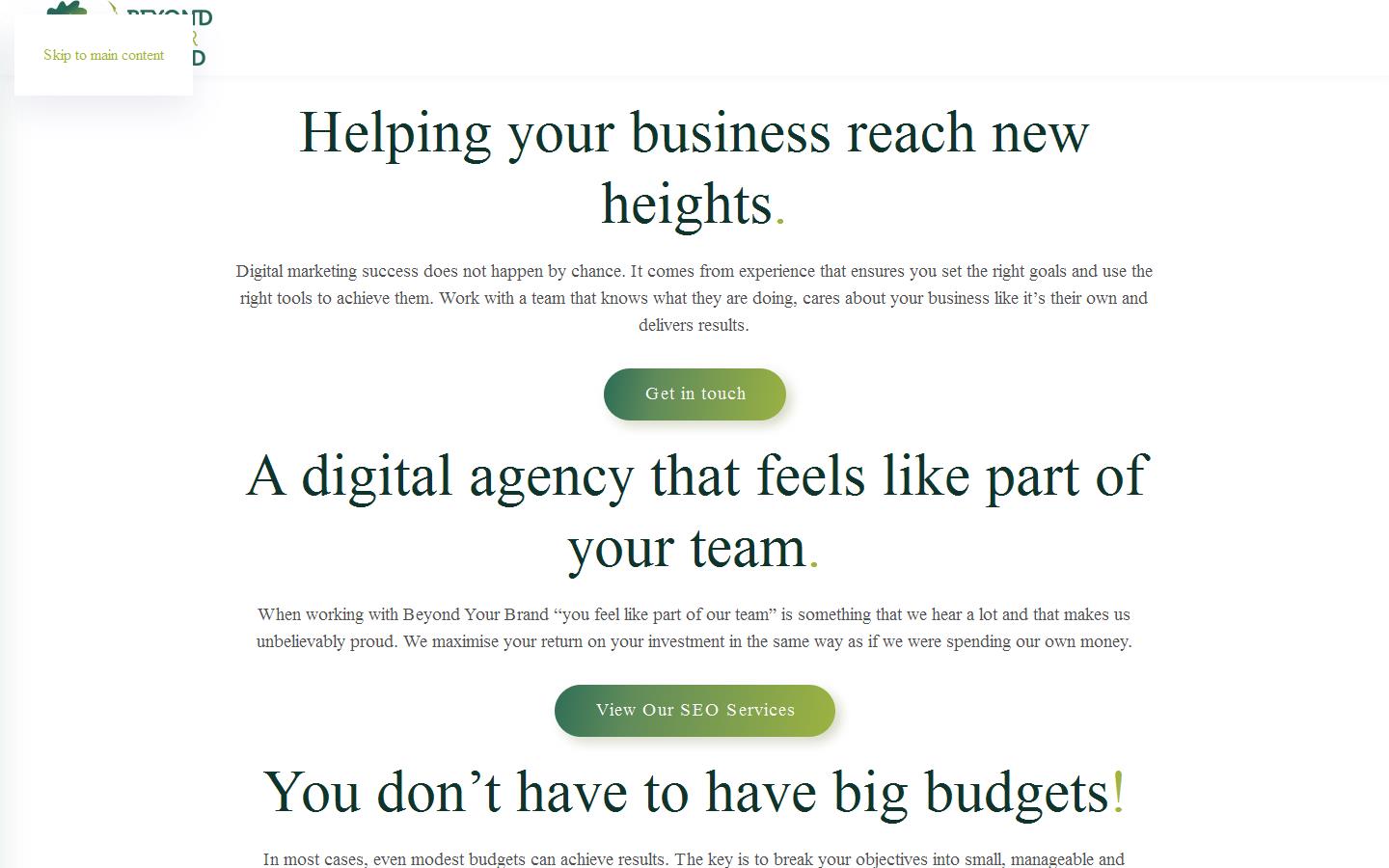 Beyond Your Brand Website