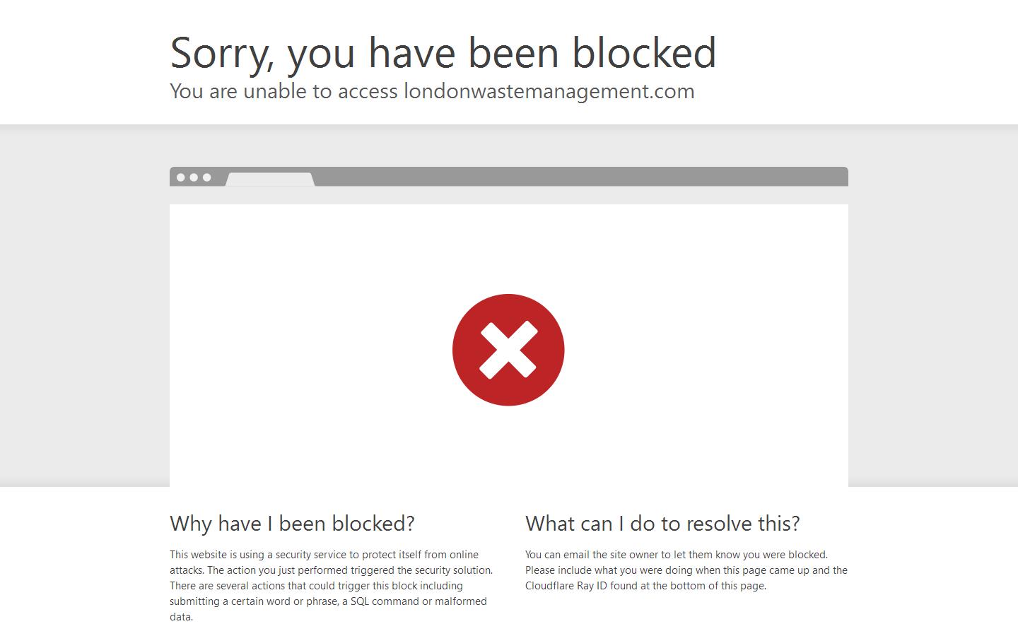 London Waste Management Website