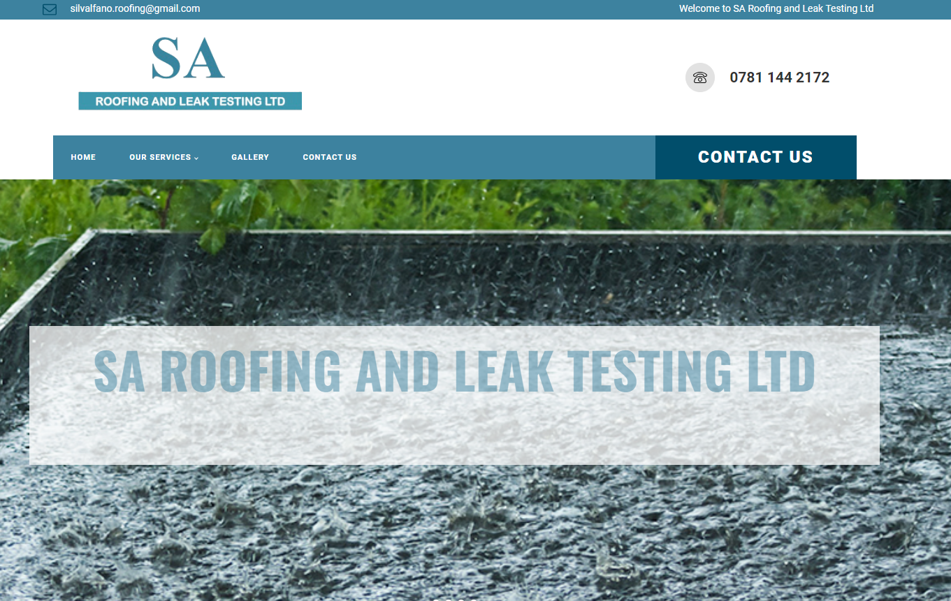 SA Roofing & Leak Testing Limited Website