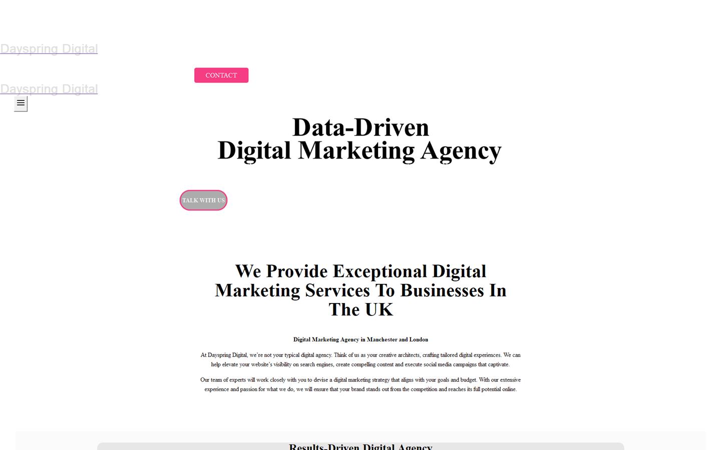 Dayspring Digital Website