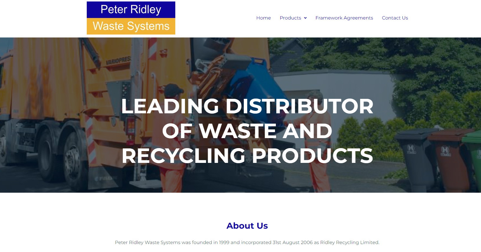 Peter Ridley Waste Systems Website