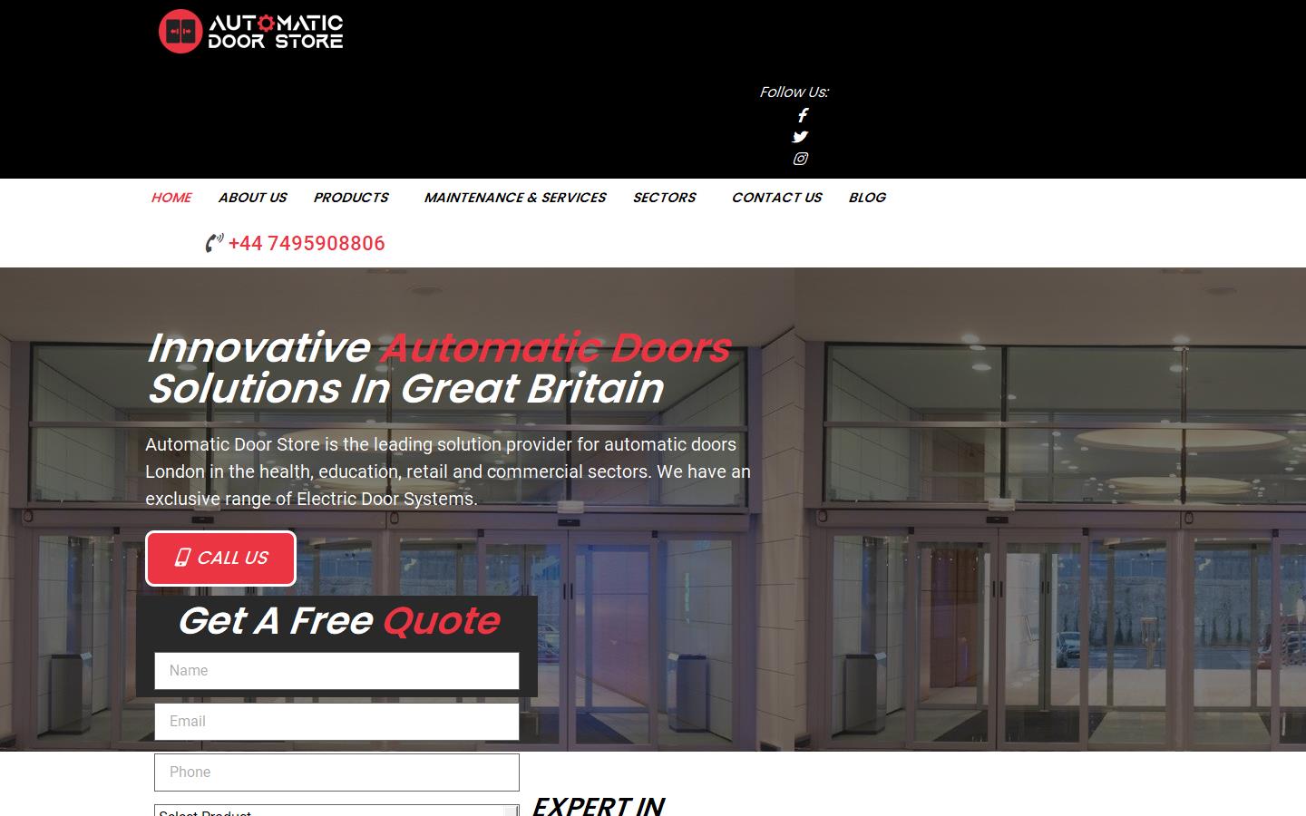 Automatic Door Store Website