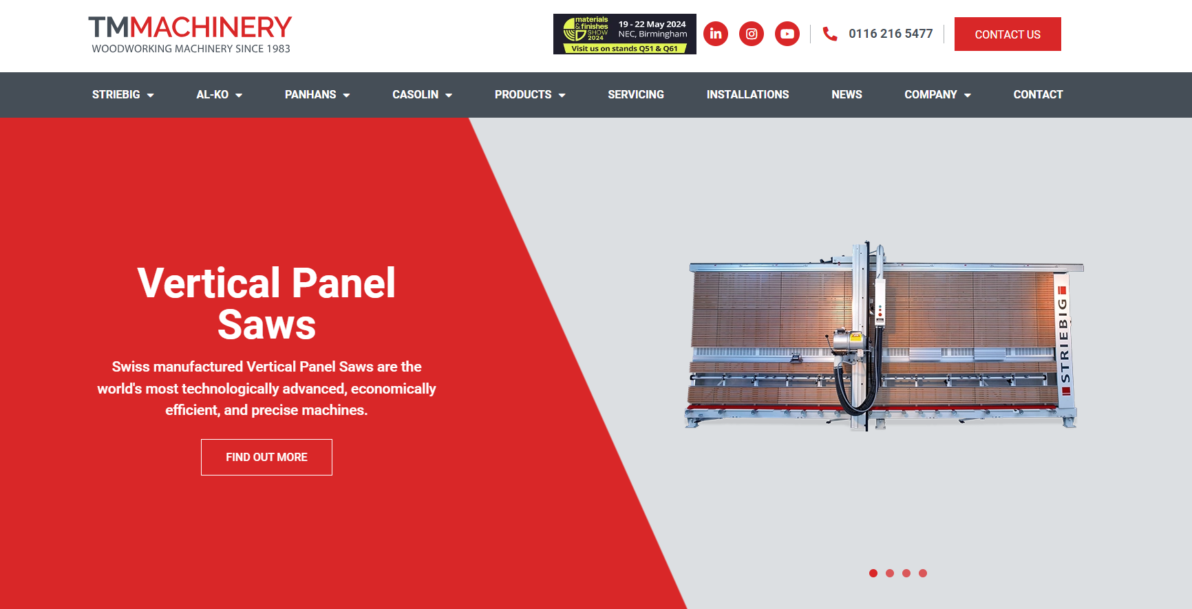 T.M. Machinery Sales Limited Website