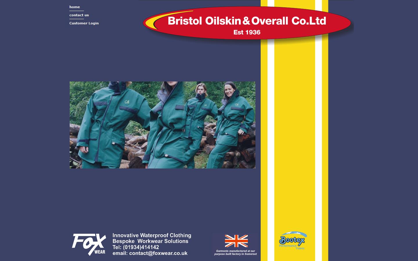 Bristol-Oilskin-& Overall Co.Ltd Website