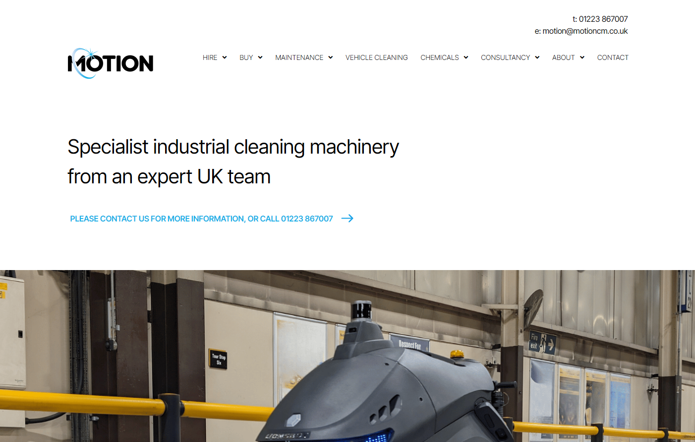 Motion Cleaning Machines Website