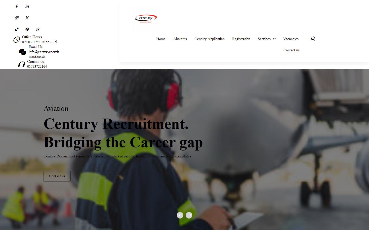 Century Recruitment Ltd  Website