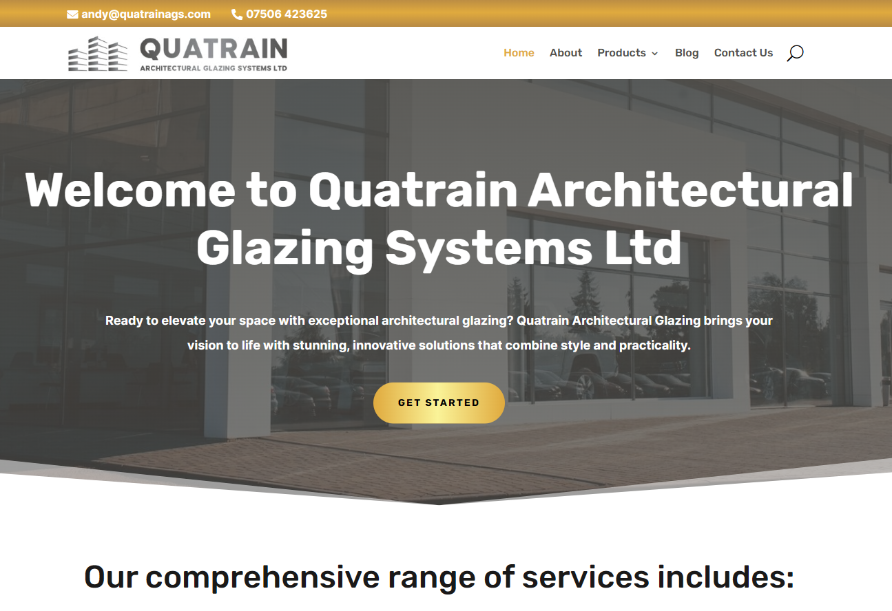 Quatrain Architectural Glazing Systems Ltd Website