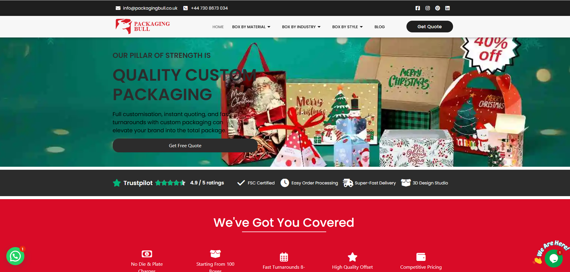 Packaging Bull UK Website