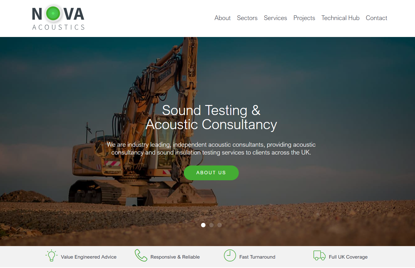 NOVA Acoustics Ltd Website