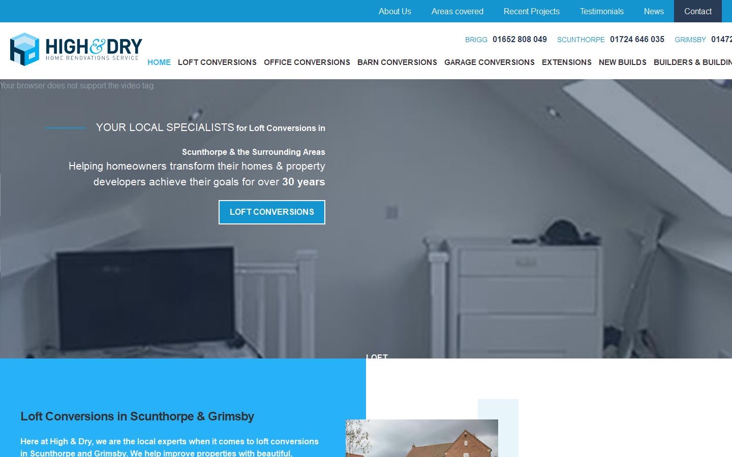 High & Dry Renovations Website