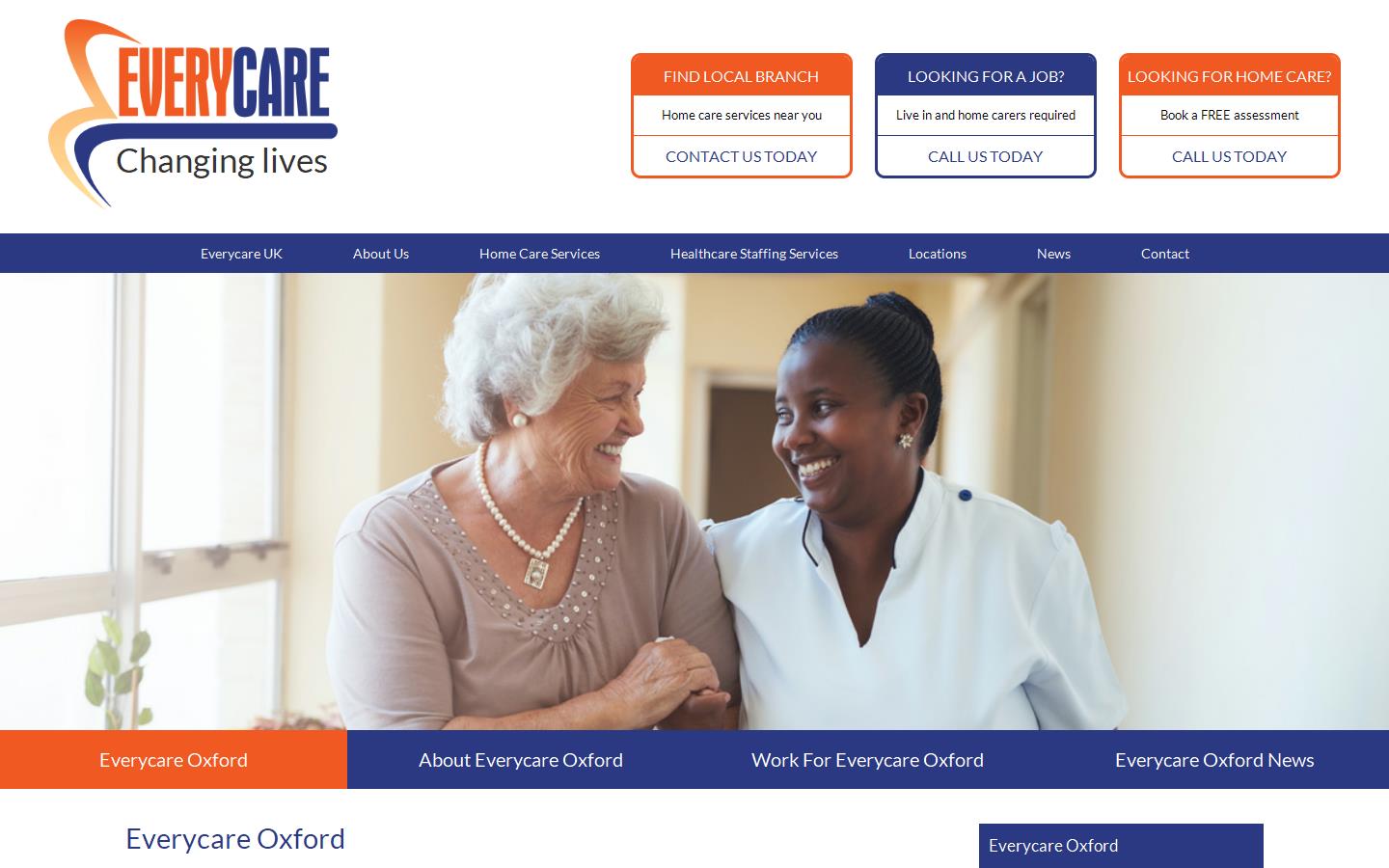 Everycare Oxford  Website