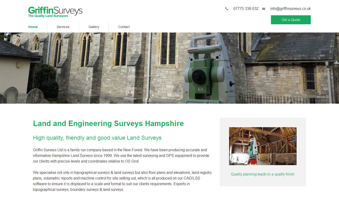 Griffin Surveys Ltd Website