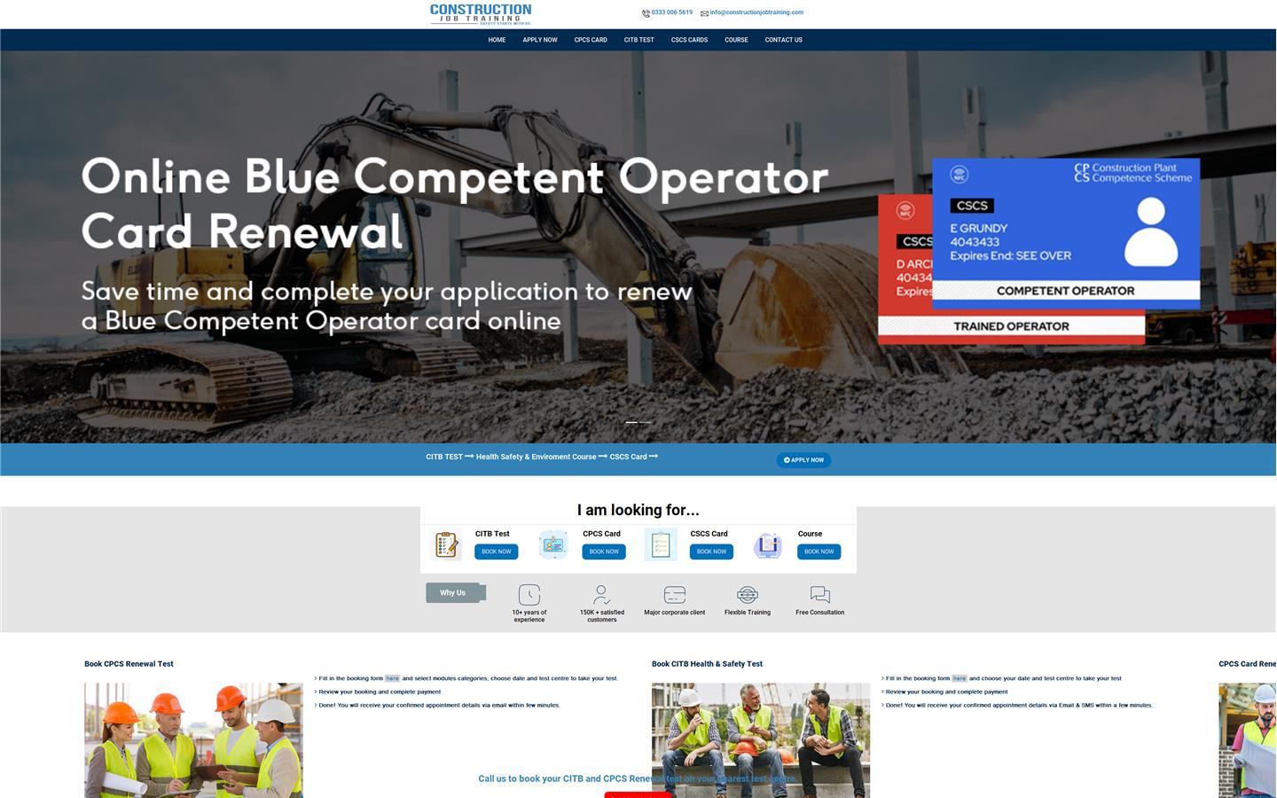 Construction Job Training Website