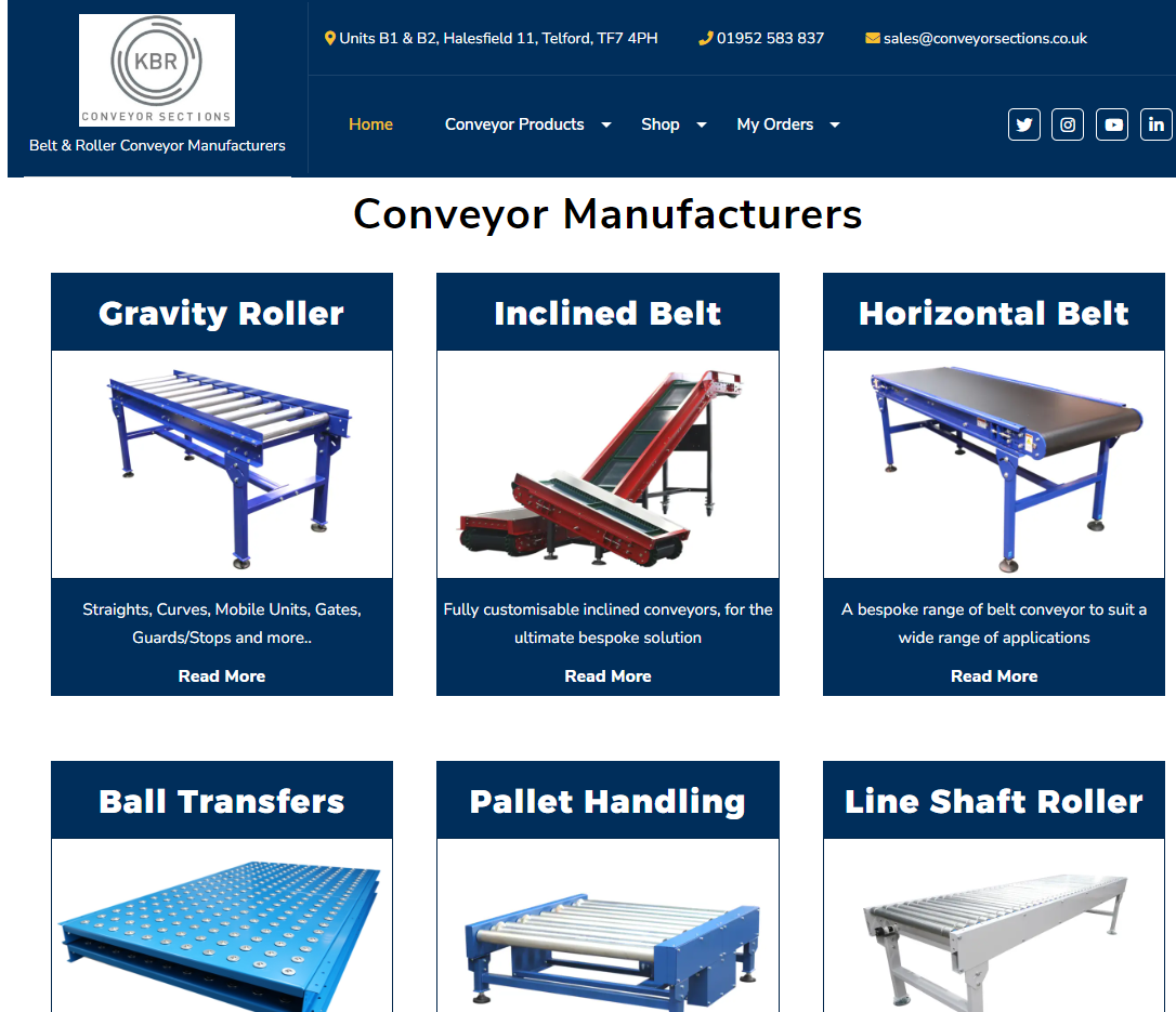 Conveyor Sections Website