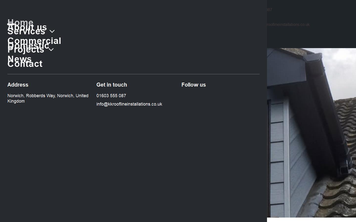 KK Roofline Installations LTD Website