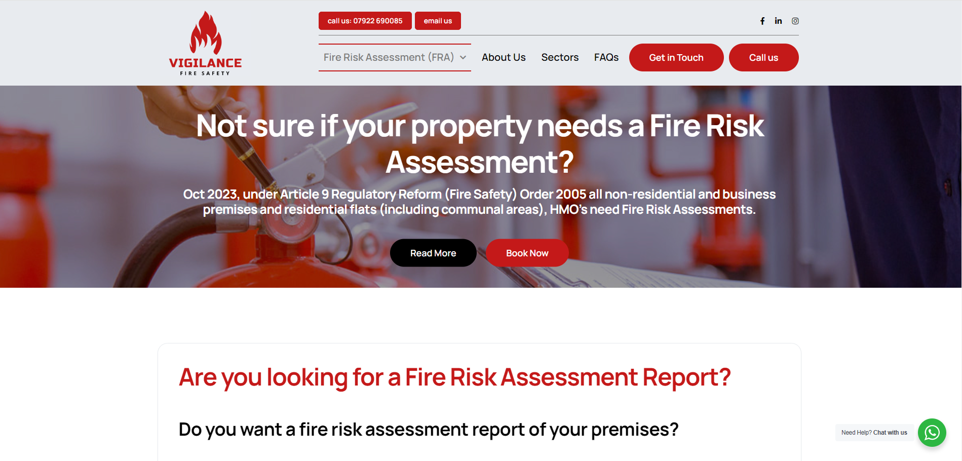 Vigilance Fire Safety Ltd Website