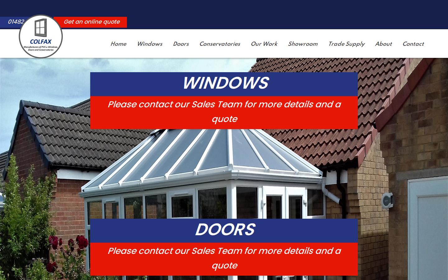 Colfax Window Systems Ltd Website