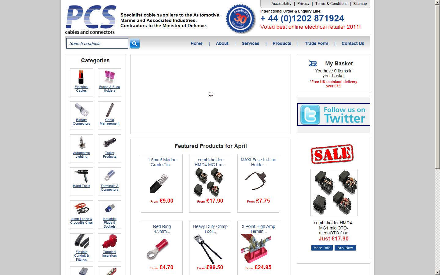 PCS Cables & Connectors Ltd Website