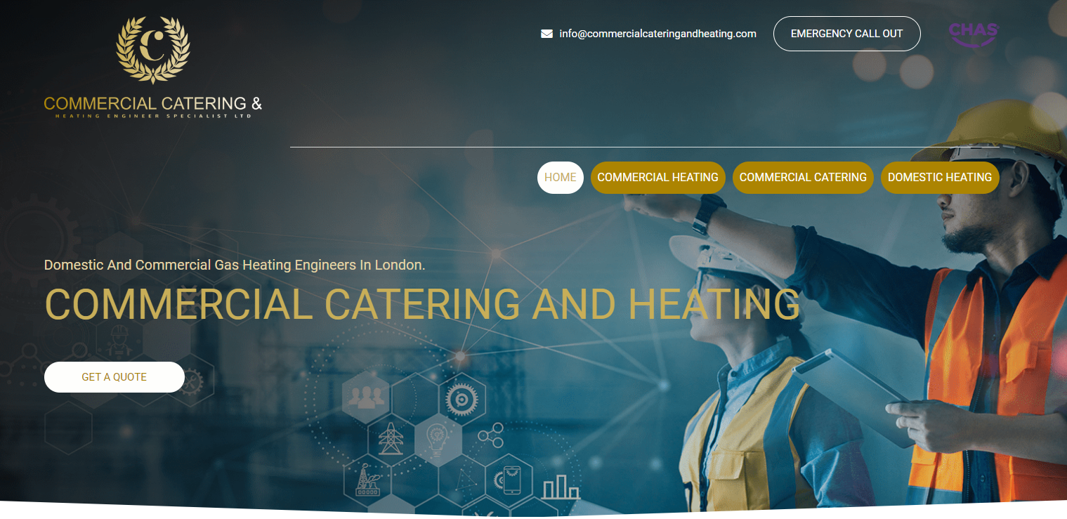 Commercial Catering and Heating Ltd Website
