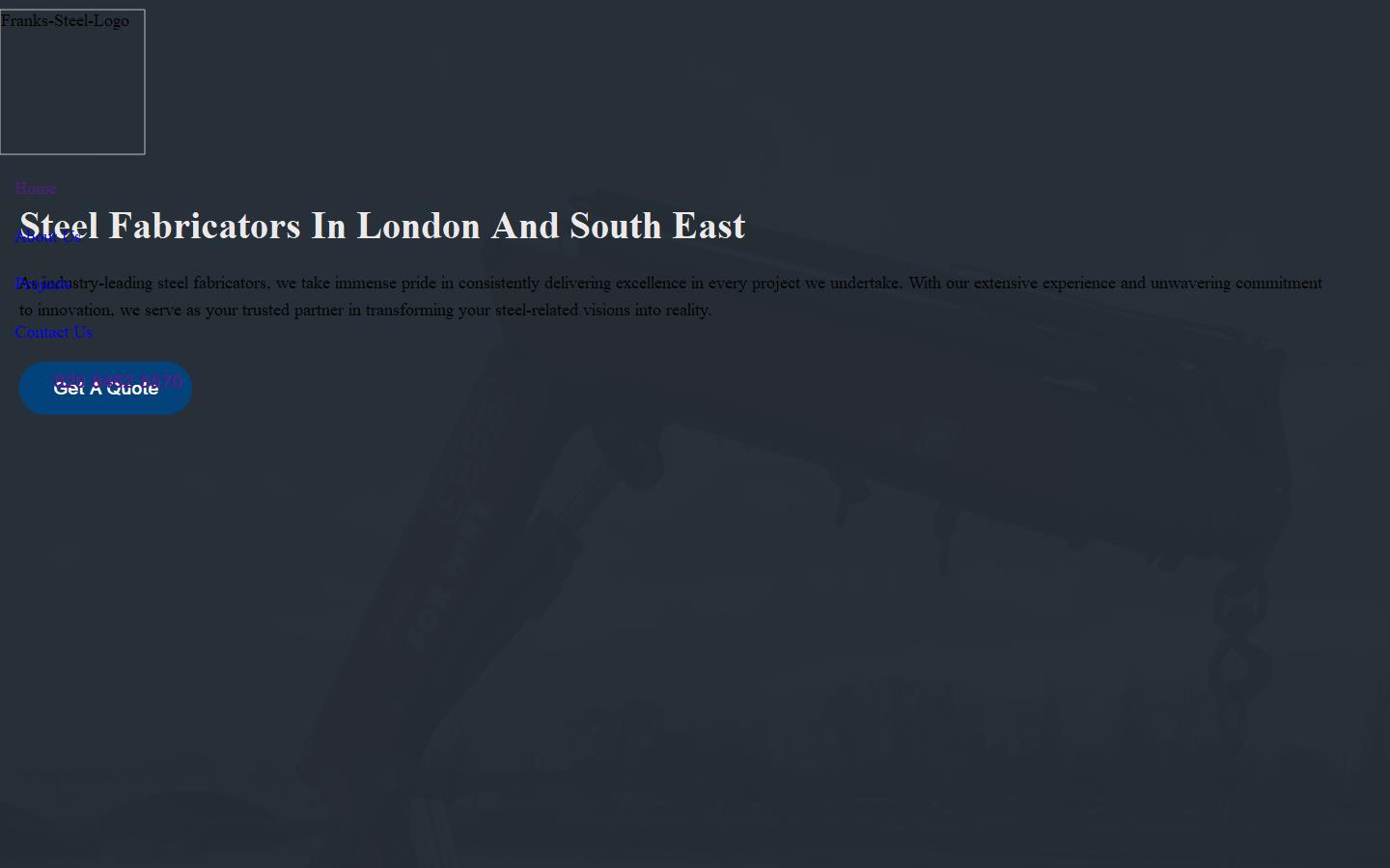 Frank''s Steel LTD Website