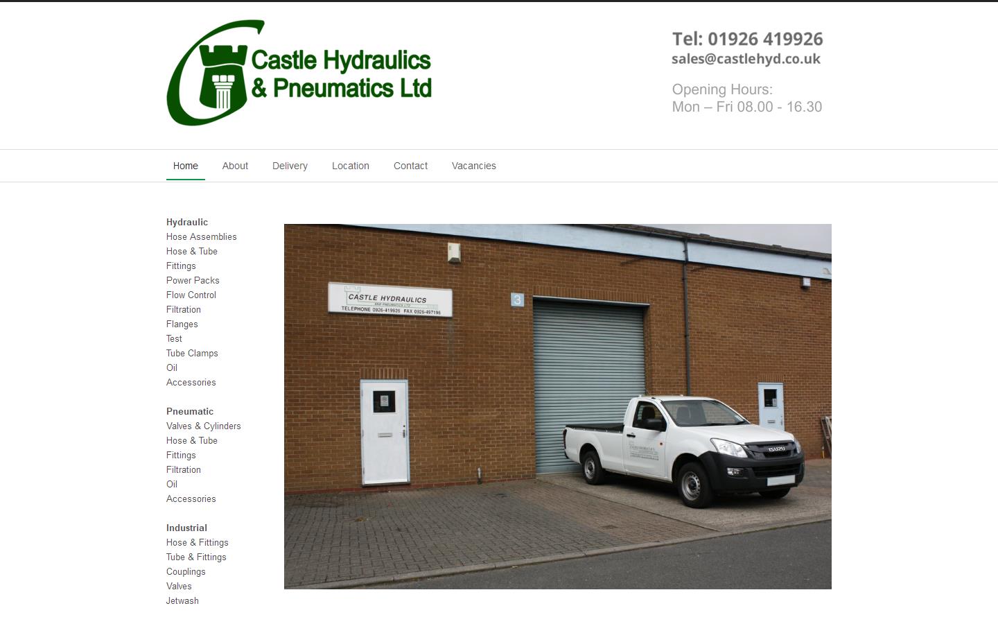 Castle Hydraulics and Pneumatics Ltd Website