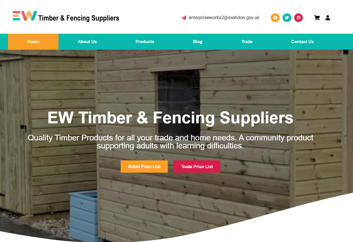 EW Timber & Fencing Suppliers Website