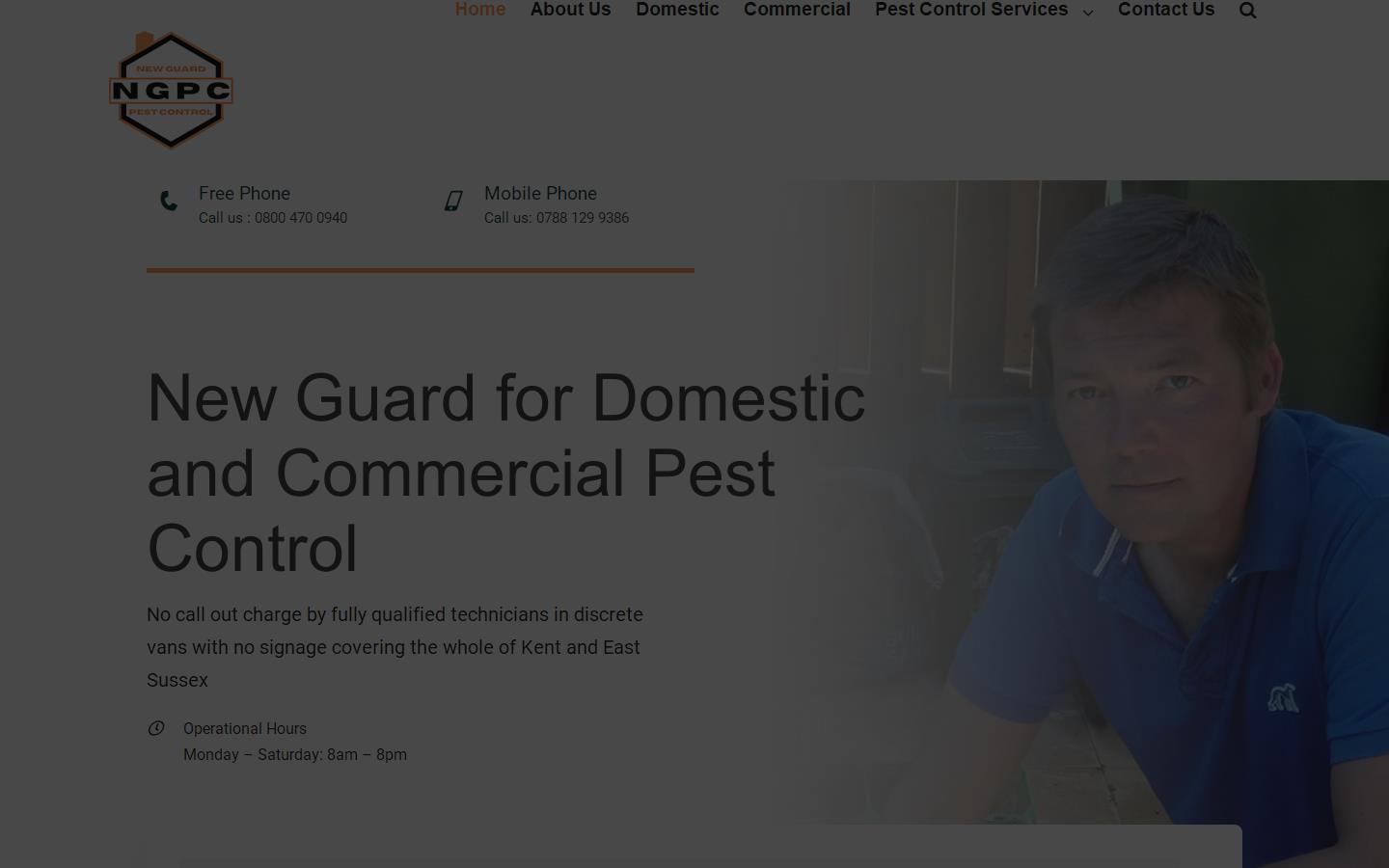 New Guard Pest Control Ltd Website
